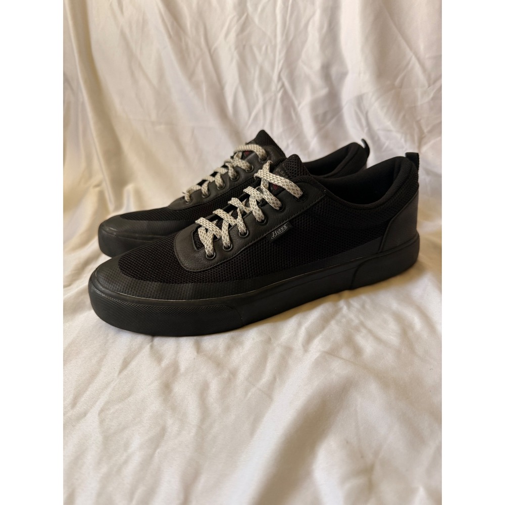 GH Bass Mens 713559A481 Black Textile Mesh Low Top Sneakers Size 10.5